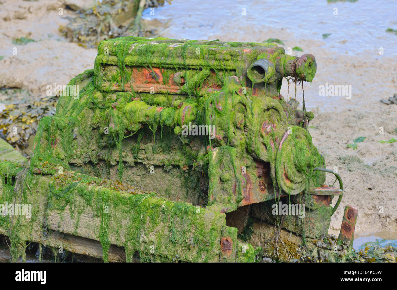 Engine in mud Stock Photo