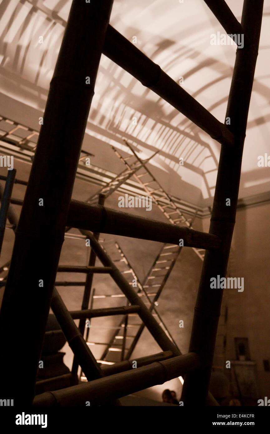 Stairs and play of shadows. Milano, Lombardia. Italy Stock Photo