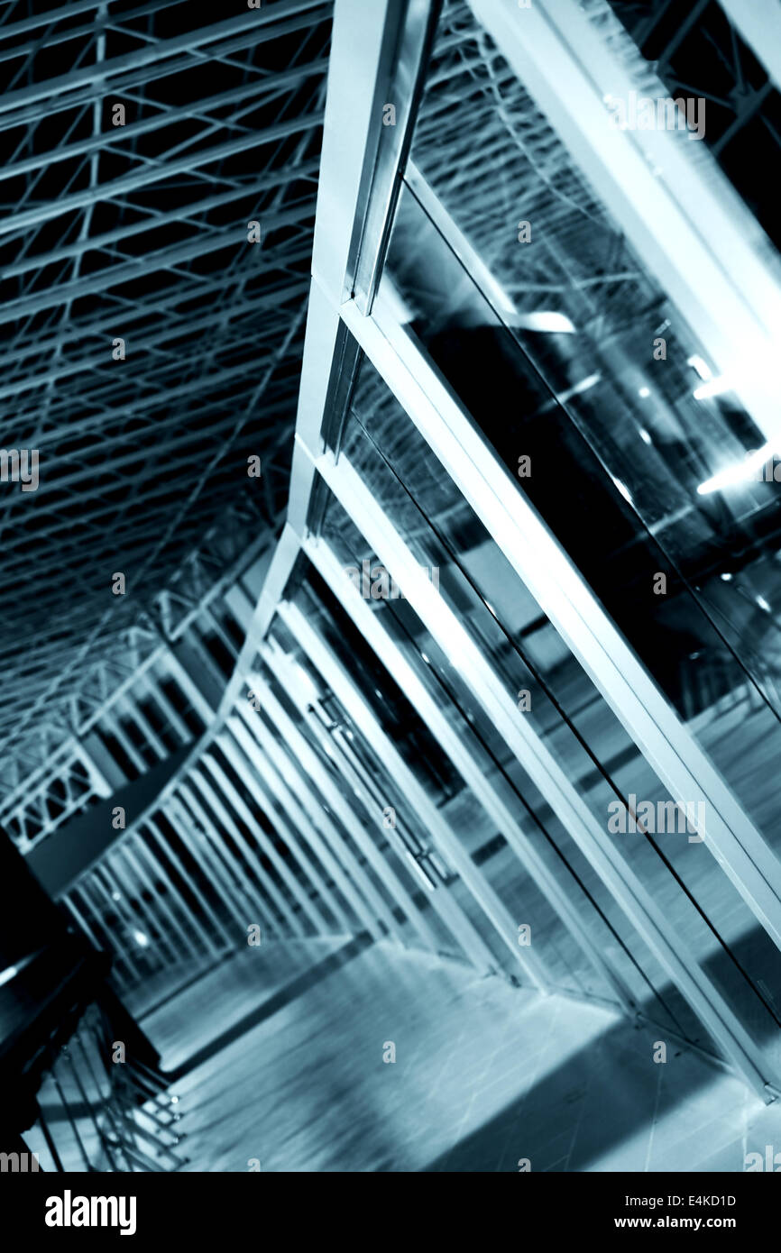 curved glass partitions in a modern building Stock Photo Alamy