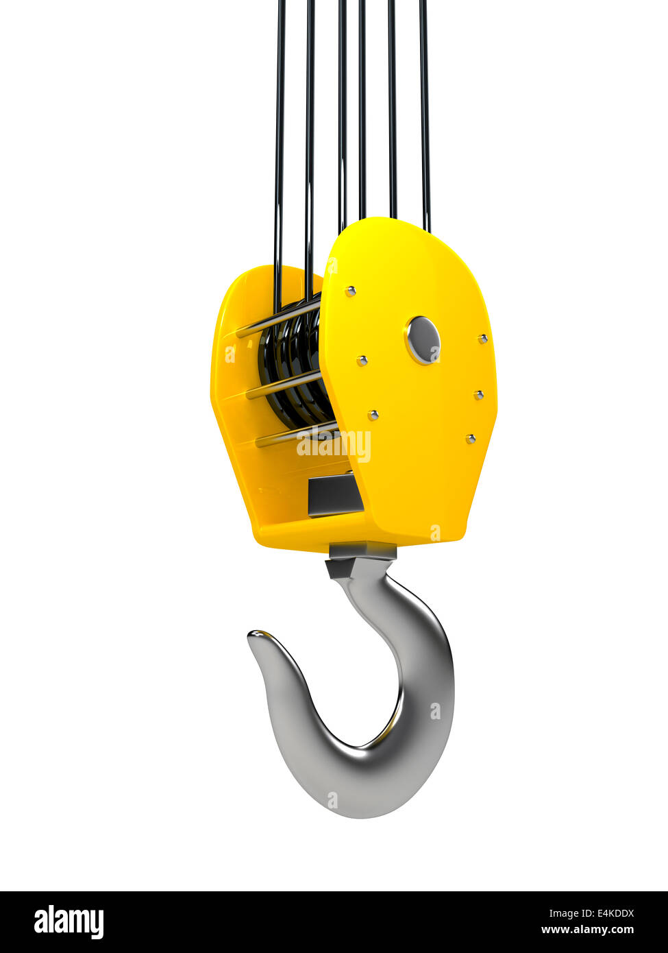 Industrial hook hanging on a chain Stock Photo