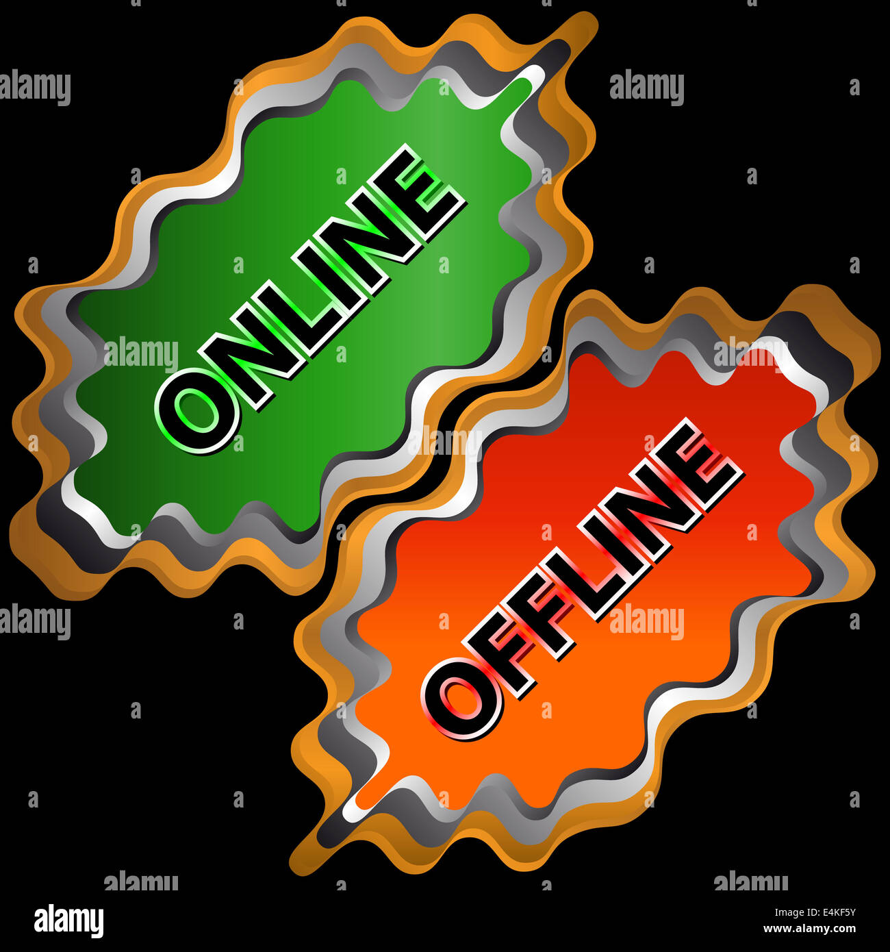 On-line and offline icon Stock Photo - Alamy