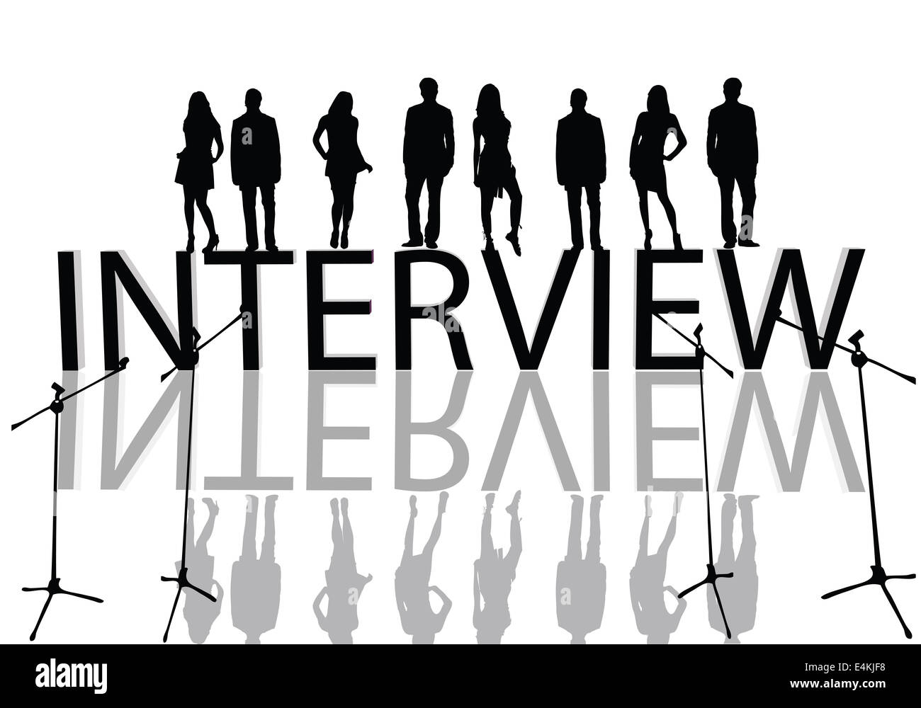 Interview Illustration Stock Photo - Alamy