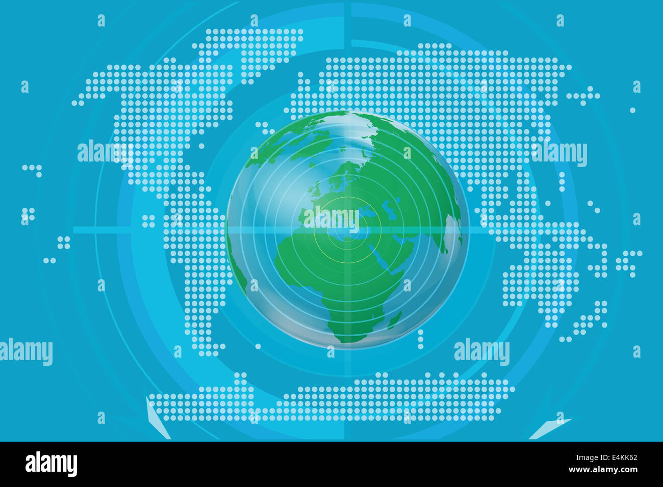 Earth Globe and map illustration Stock Photo - Alamy