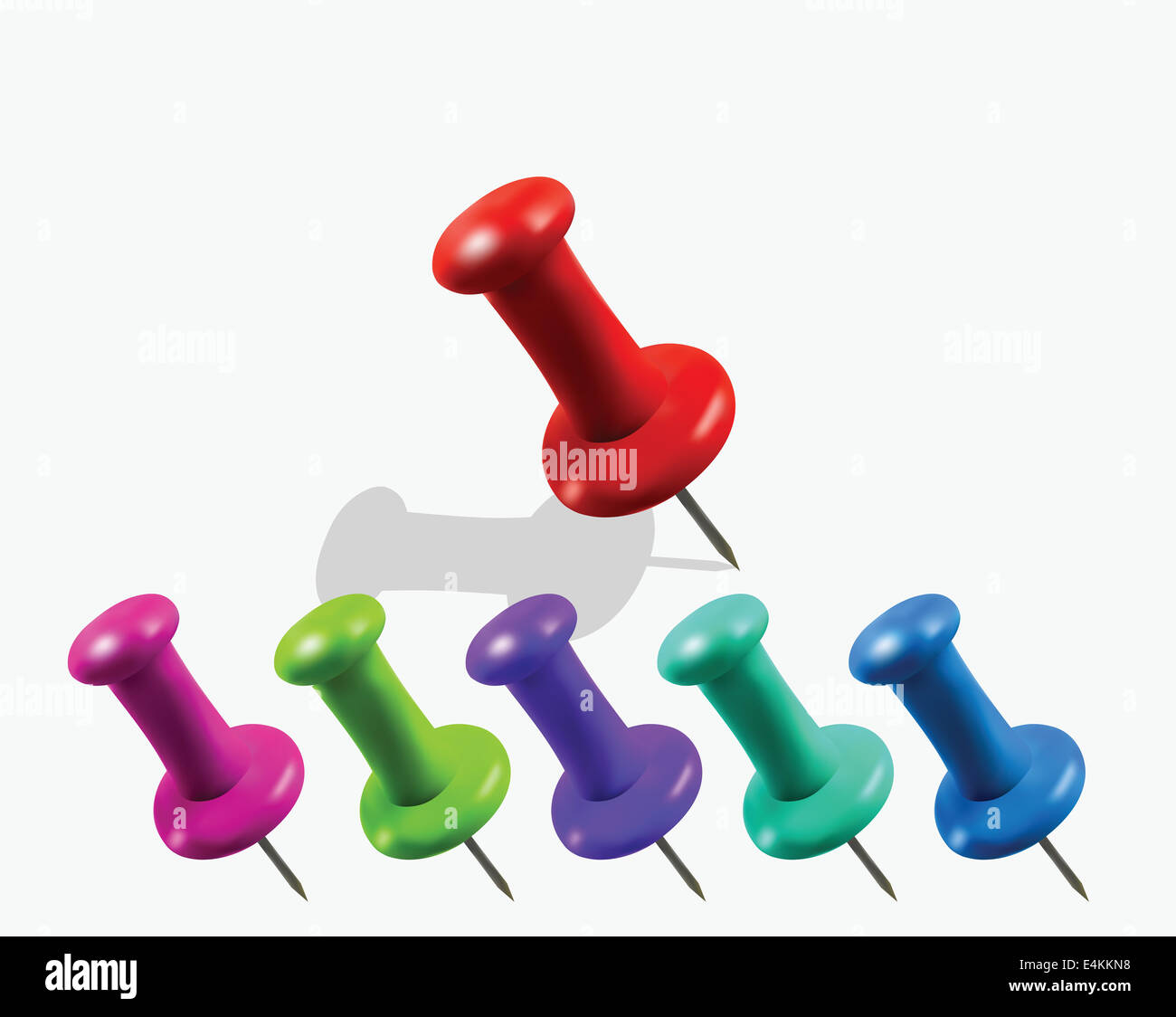 Push Pins Collection Isolated on White Stock Photo Alamy