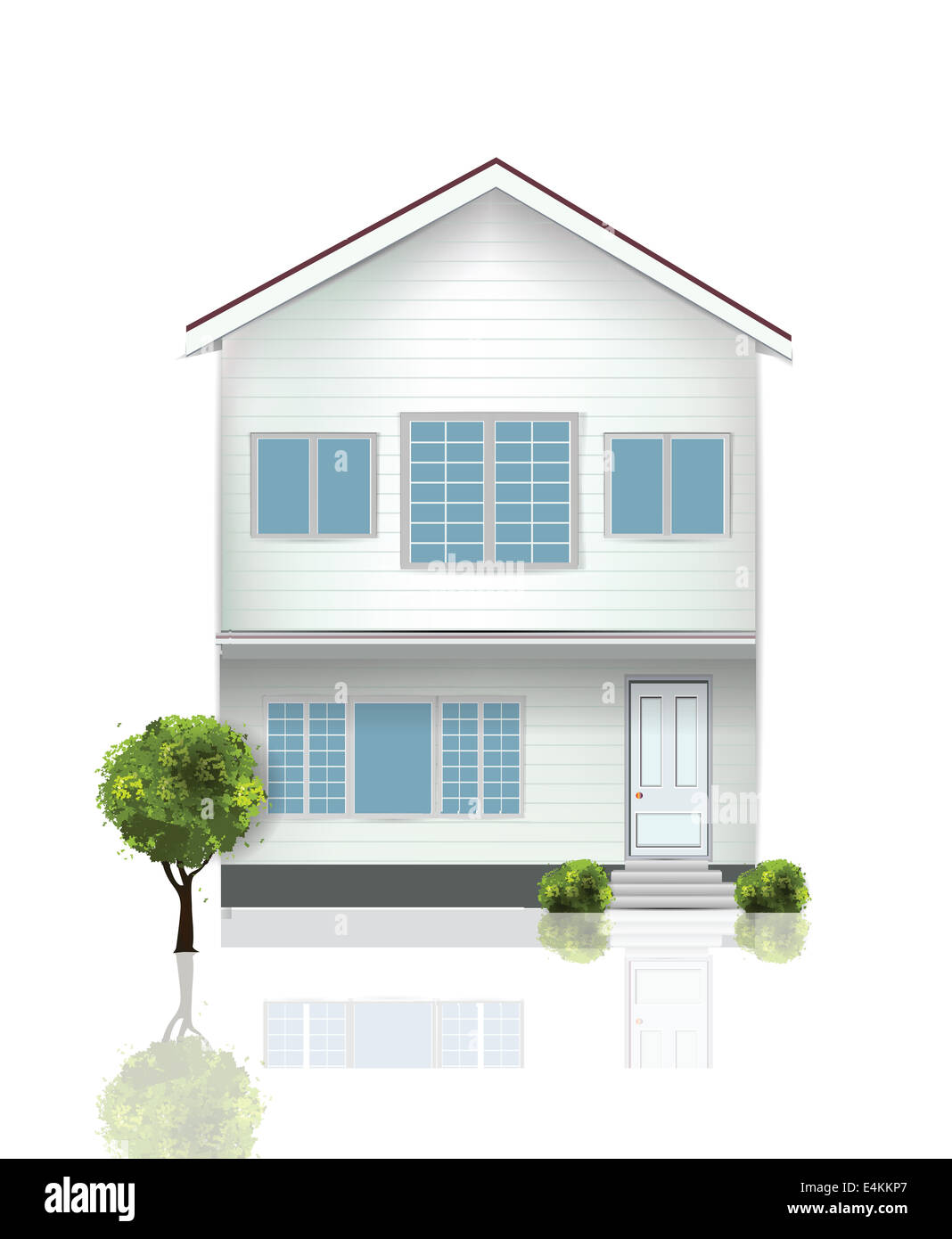 Beautiful House isolated on white Stock Photo - Alamy