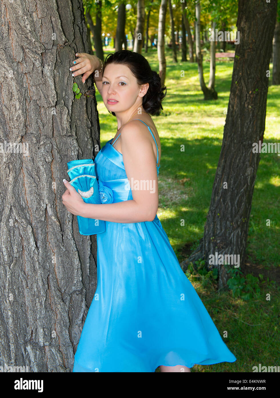 Girls in blue hot sale dress