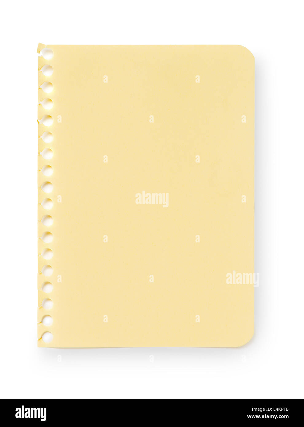yellow page of notebook Stock Photo Alamy