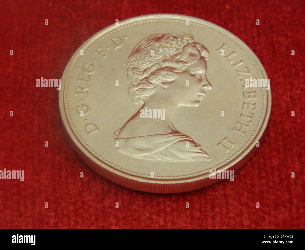 Rear of Crown (UK Coin) Stock Photo