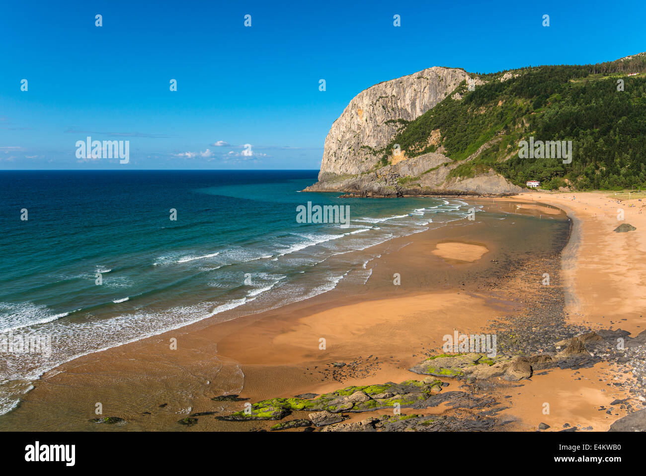 Playa de Laga, Mundaka, Biscay, Basque Country, Spain Stock Photo