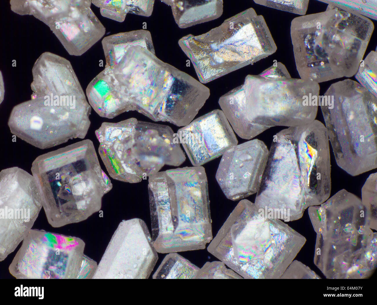 Extreme macro of sugar crystals Stock Photo