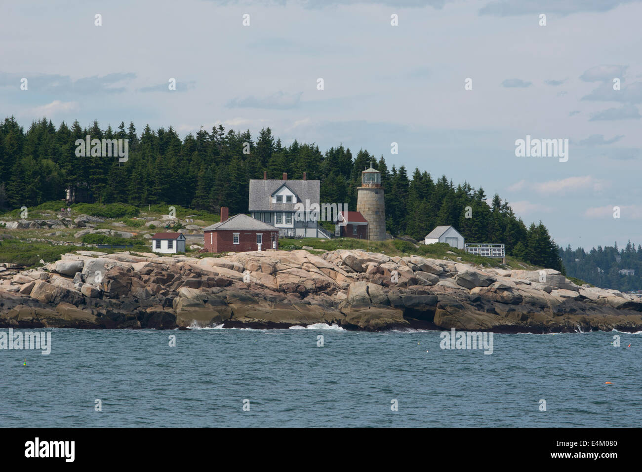 Maine, Rockland/St Penobscot Bay. Historic Whitehead Lighthouse