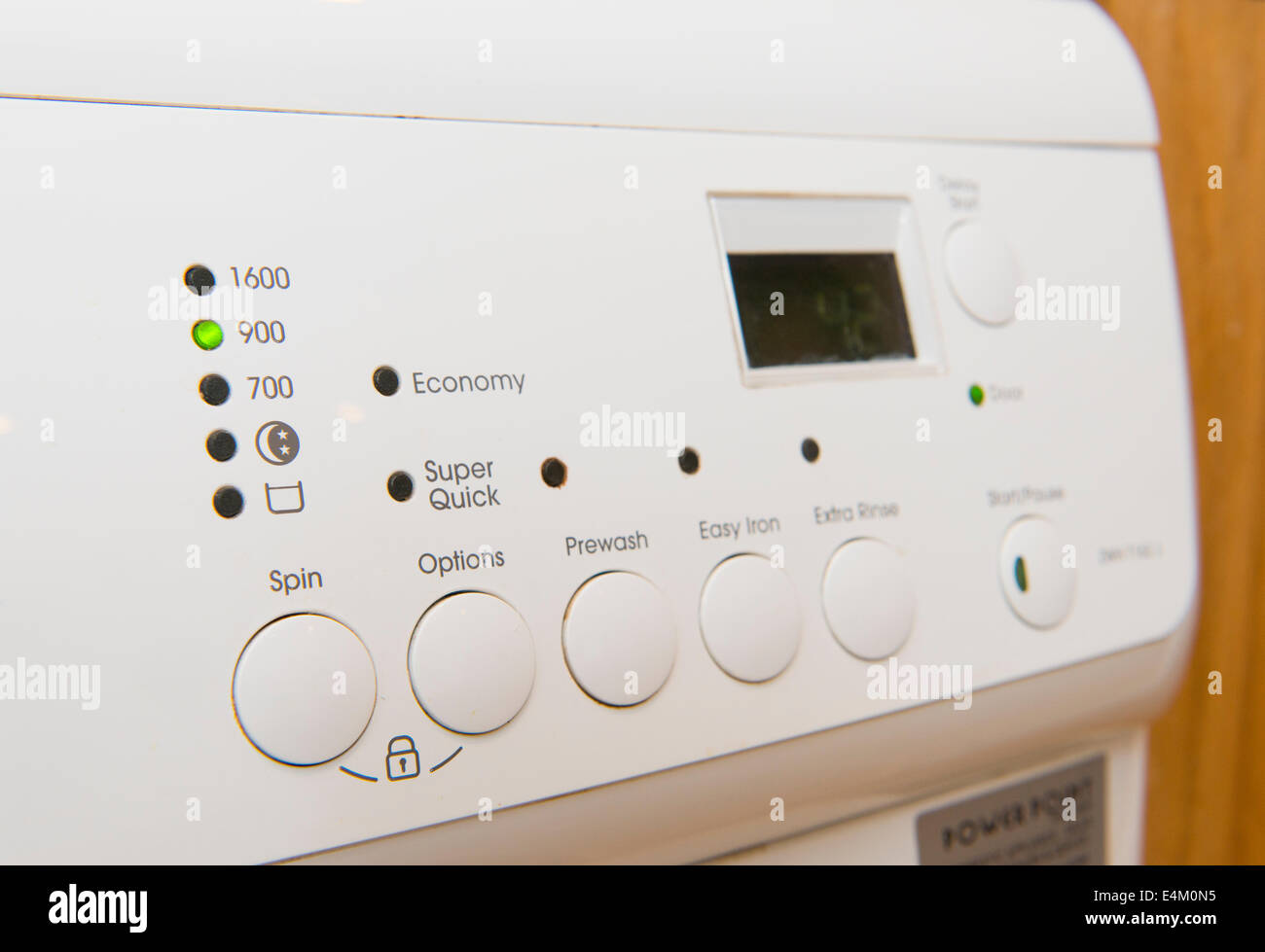 A washing machine control panel Stock Photo - Alamy