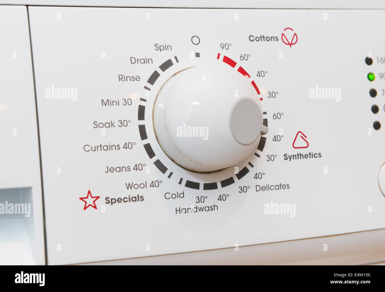 A washing machine control knob Stock Photo Alamy