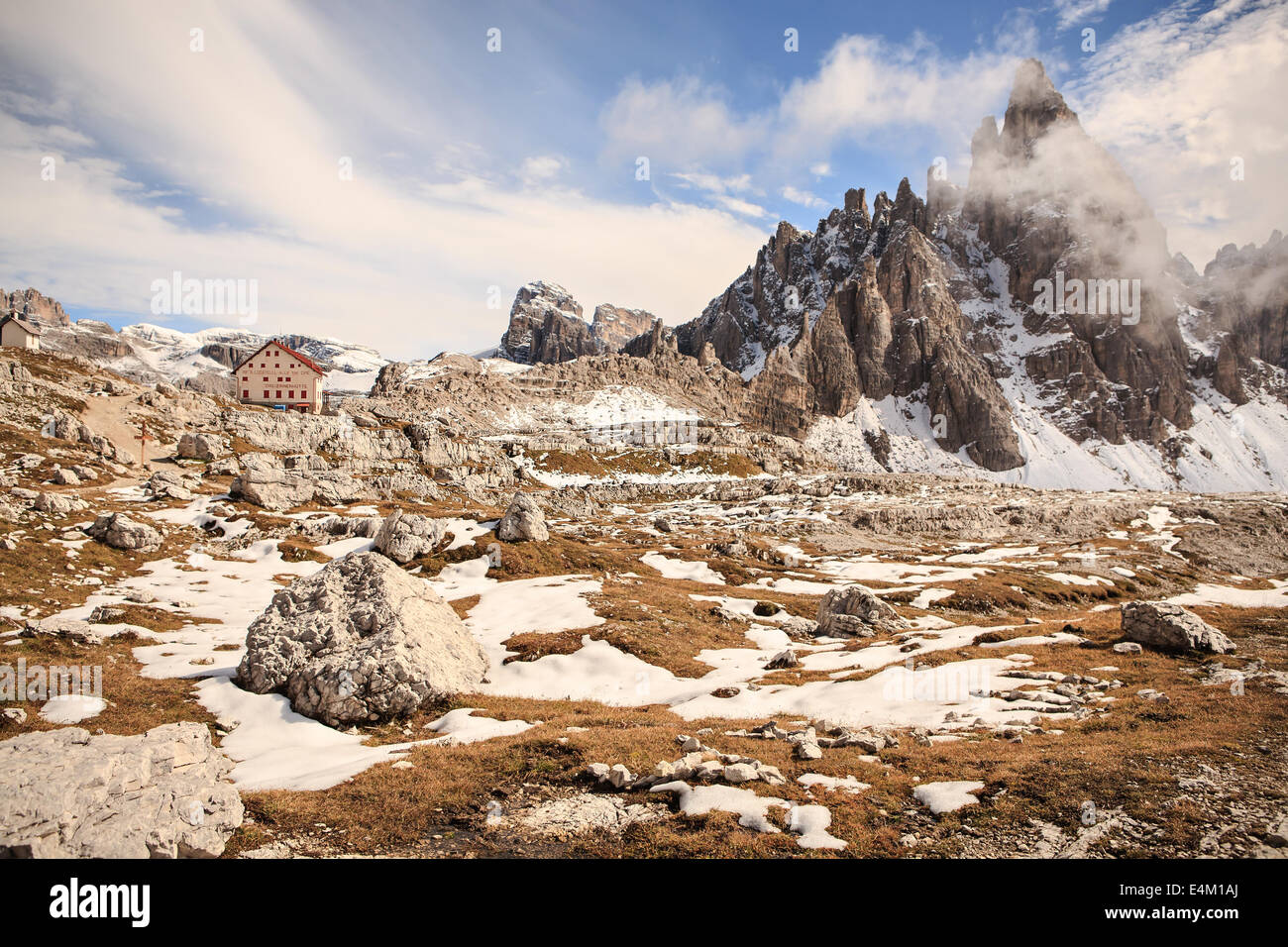Dolomite Alps, Italy, Europe, Drei Zinnen area at Fall Stock Photo