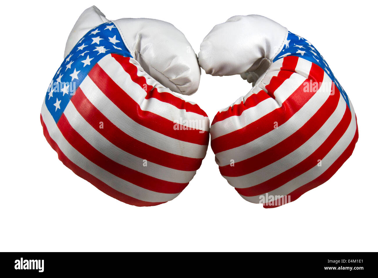 Boxing gloves with the American flag isolated on white Stock Photo Alamy
