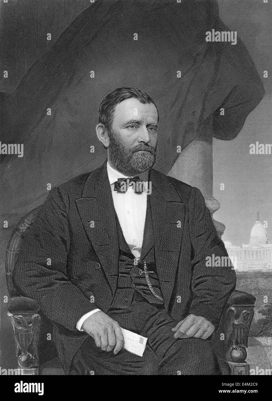 Ulysses Simpson Grant, 1822 - 1885, the 18th President of the United States, commanding general of the Union armies Stock Photo