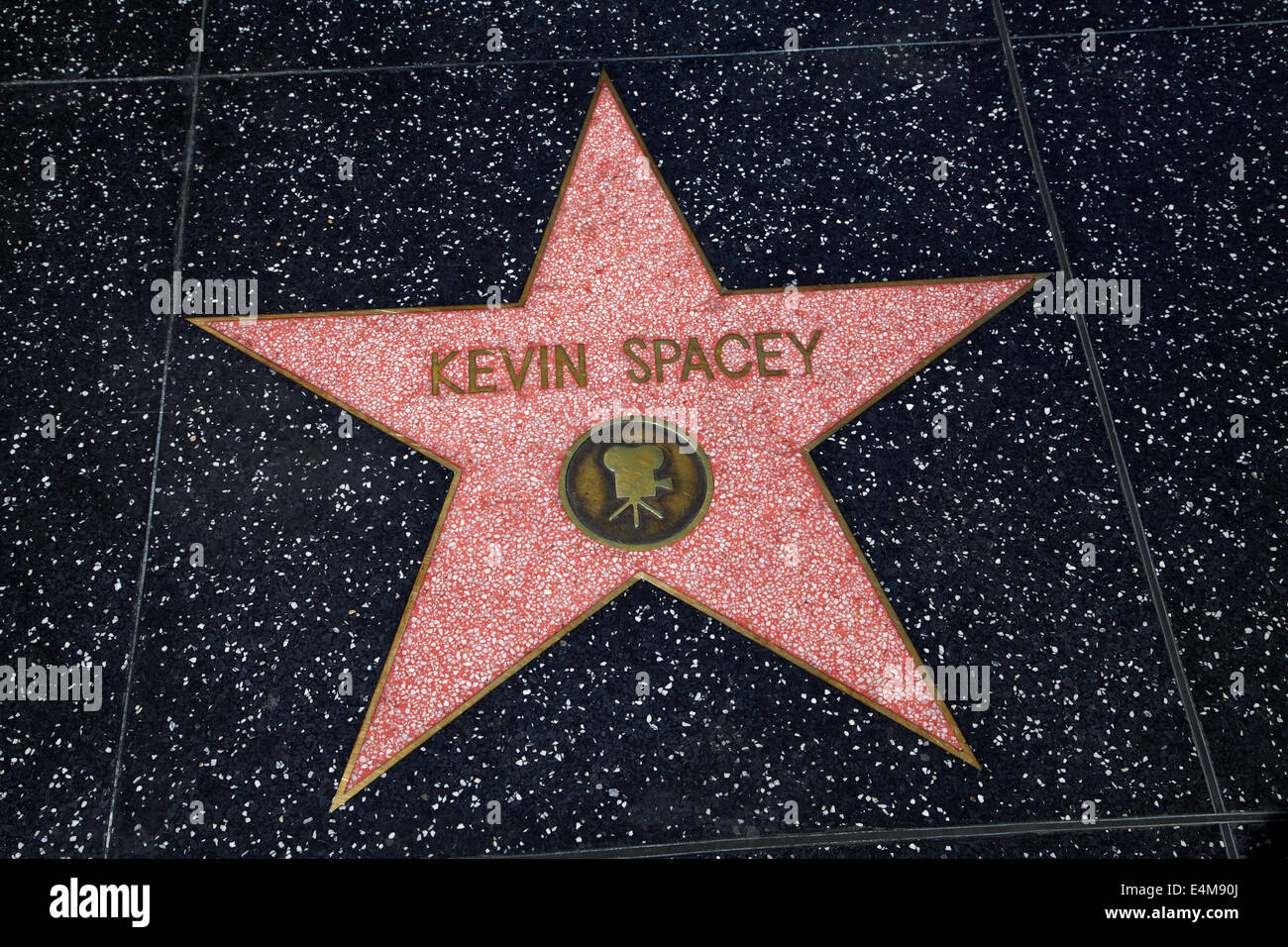 Kevin Spacey star on Hollywood Walk of Fame, Hollywood Boulevard, Hollywood, Los Angeles, California, USA Stock Photo