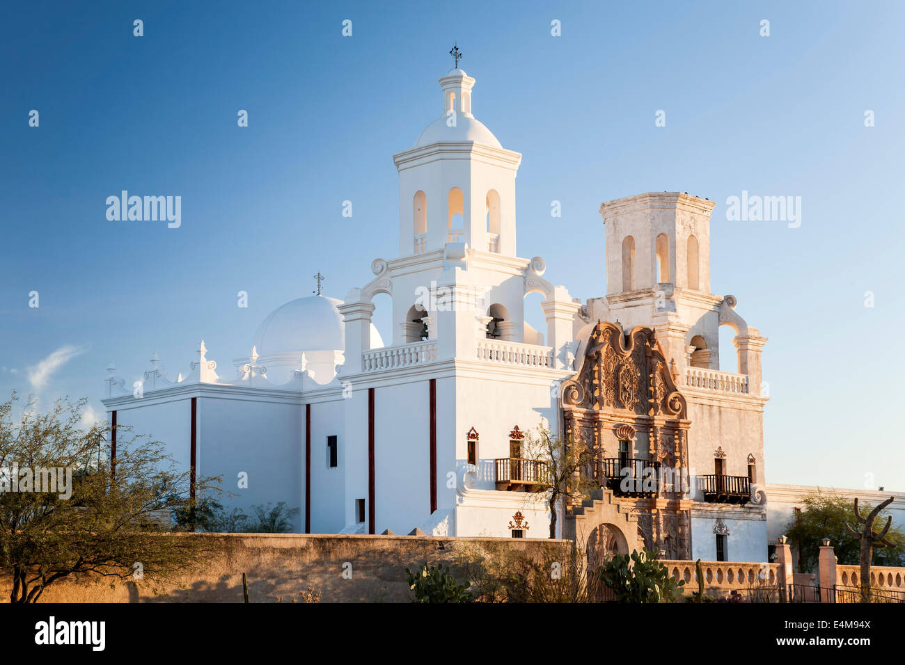 San Xavier del Bac Mission (founded 1700, current structure 1797), Tucson, Arizona USA Stock Photo