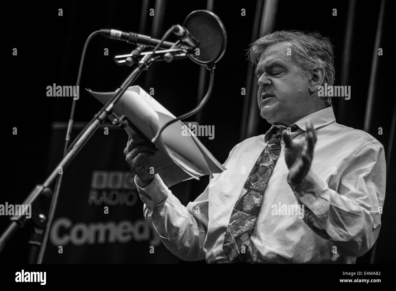 Recording of BBC Radio 4's 'The Missing Hancocks' starring Kevin McNally. BBC Broadcasting House, Radio Theatre, Spring 2014, Stock Photo