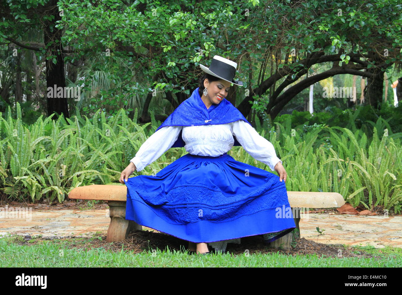 Beautiful Peruvian Latino Model In Traditional Attire Stock Photo