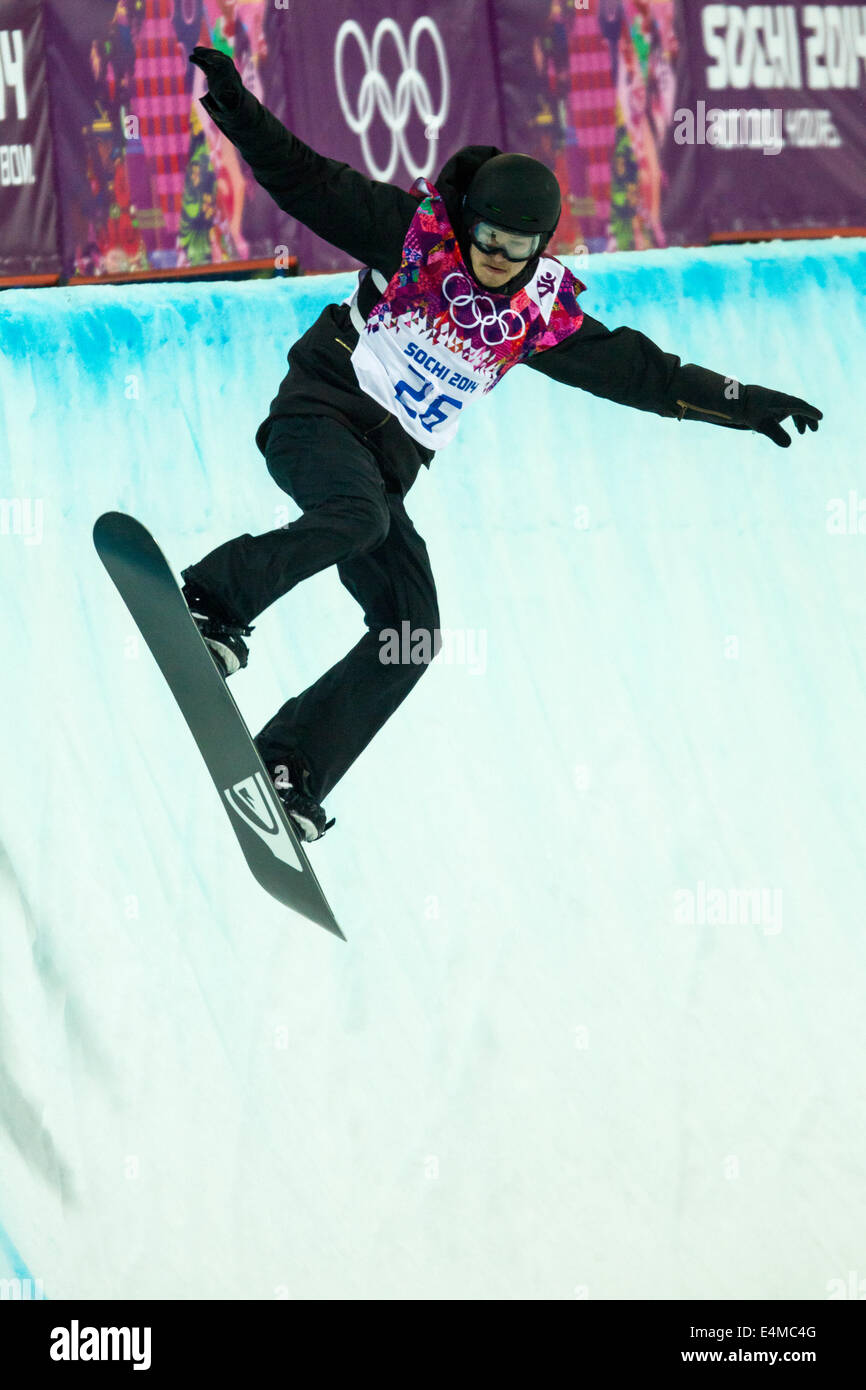 Iouri Podladtchikov (SUI) gold medalist competing in Men's Snowboard