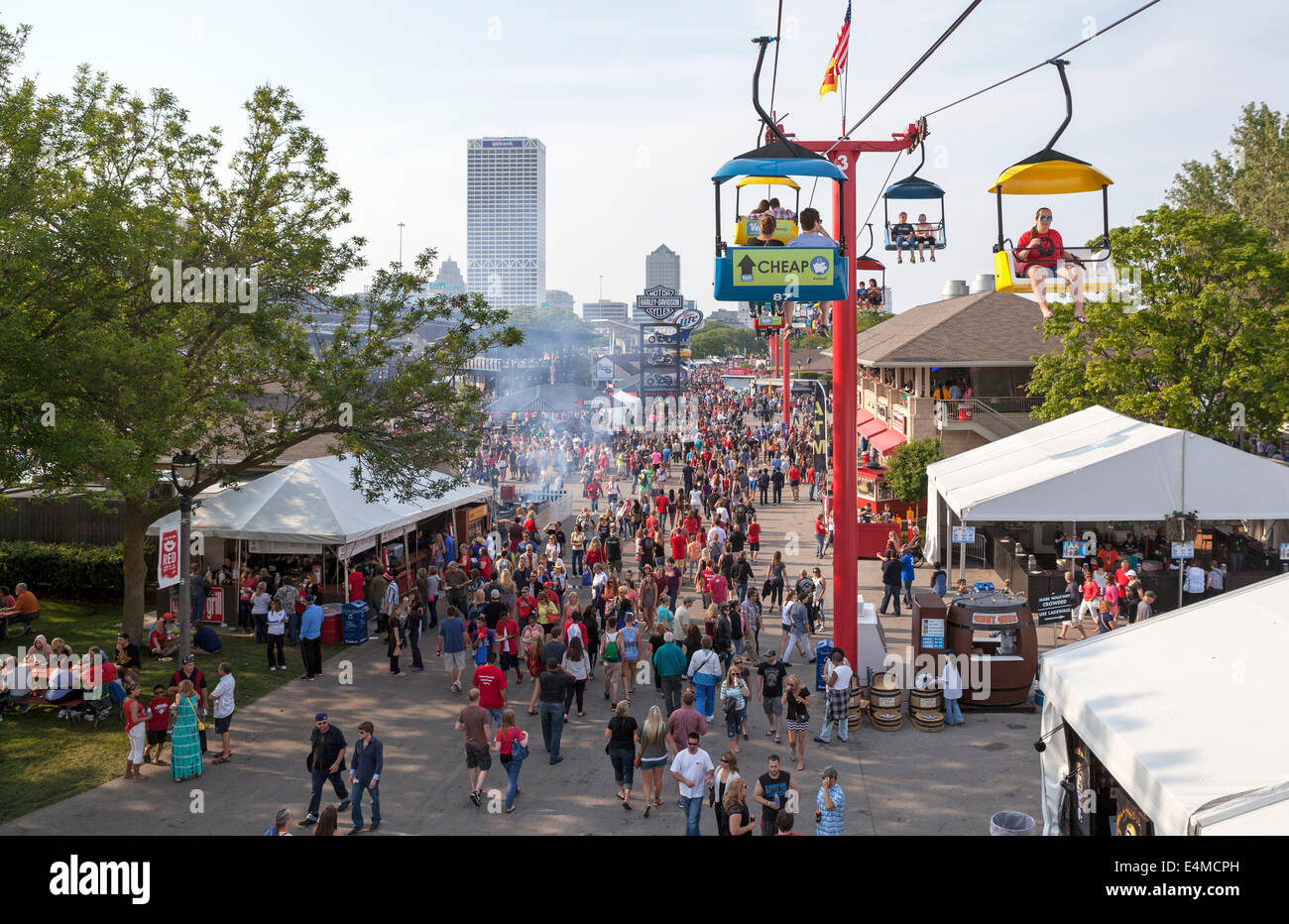 People at Summerfest in Milwaukee, Wisconsin, USA Stock Photo Alamy