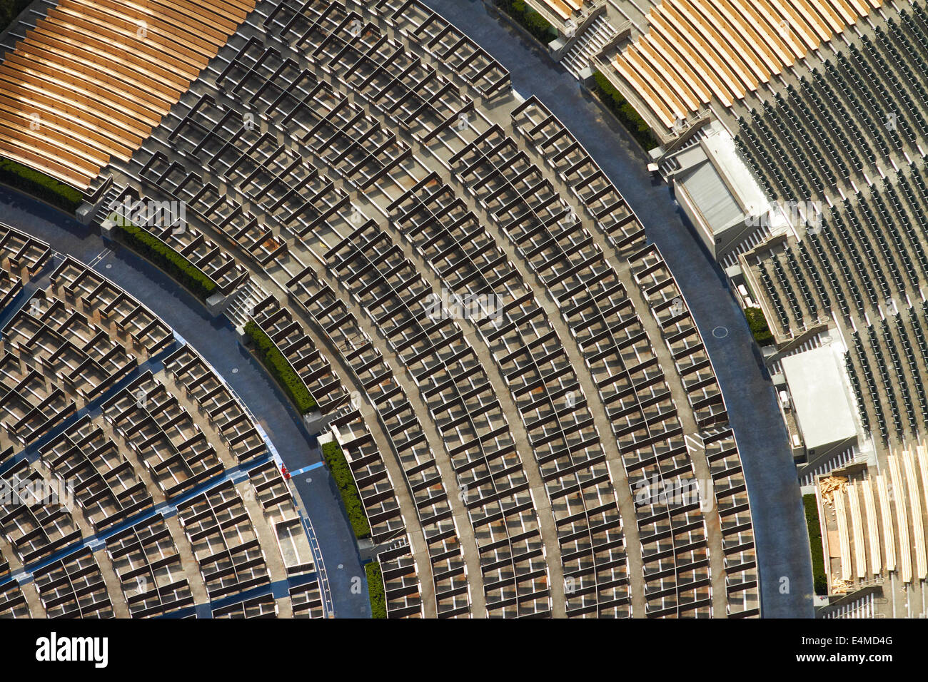 Hollywood Bowl, Hollywood, Los Angeles, California, USA - aerial Stock Photo