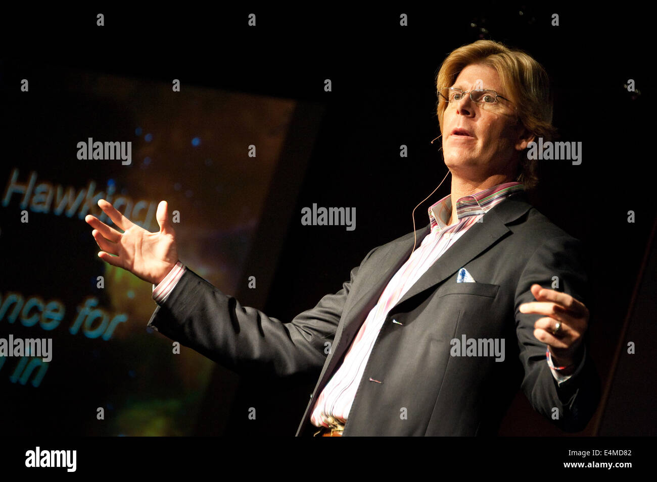 Jay Richards, a Senior Fellow of the Discovery Institute, speaking on Intelligent Design, Cosmology and Philosophy of Science. Stock Photo