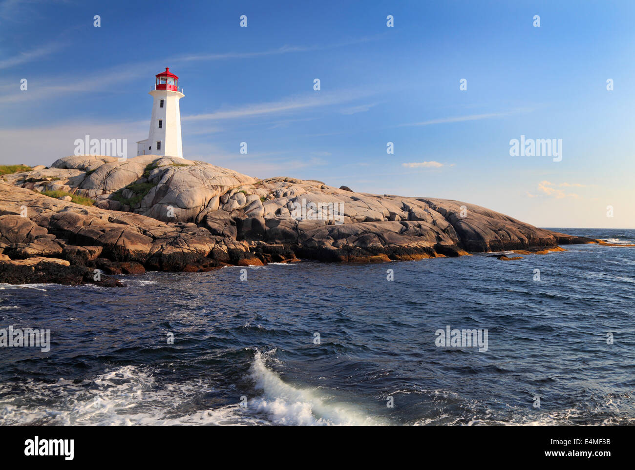 Peggy Cove Lighthouse, Nova Scotia, Canada Stock Photo