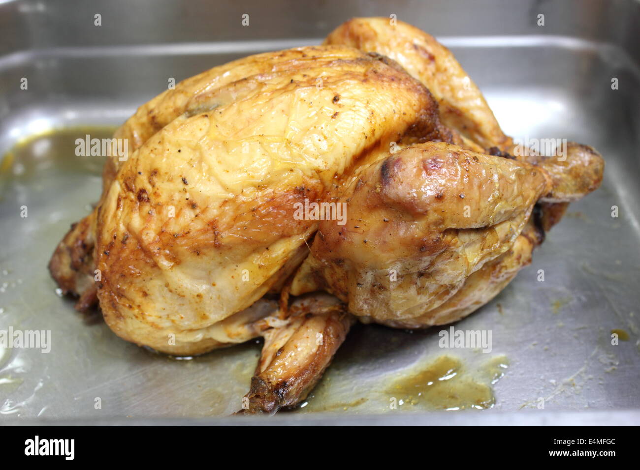 Photograph of a roast chicken meal in a tray Stock Photo Alamy