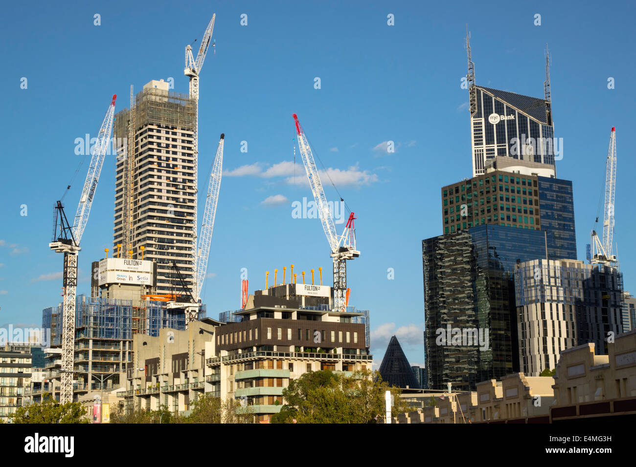 Melbourne Australia,Victoria CBD Central Business,District,high rise skyscraper skyscrapers building buildings buildings,city skyline cityscape,skyscr Stock Photo