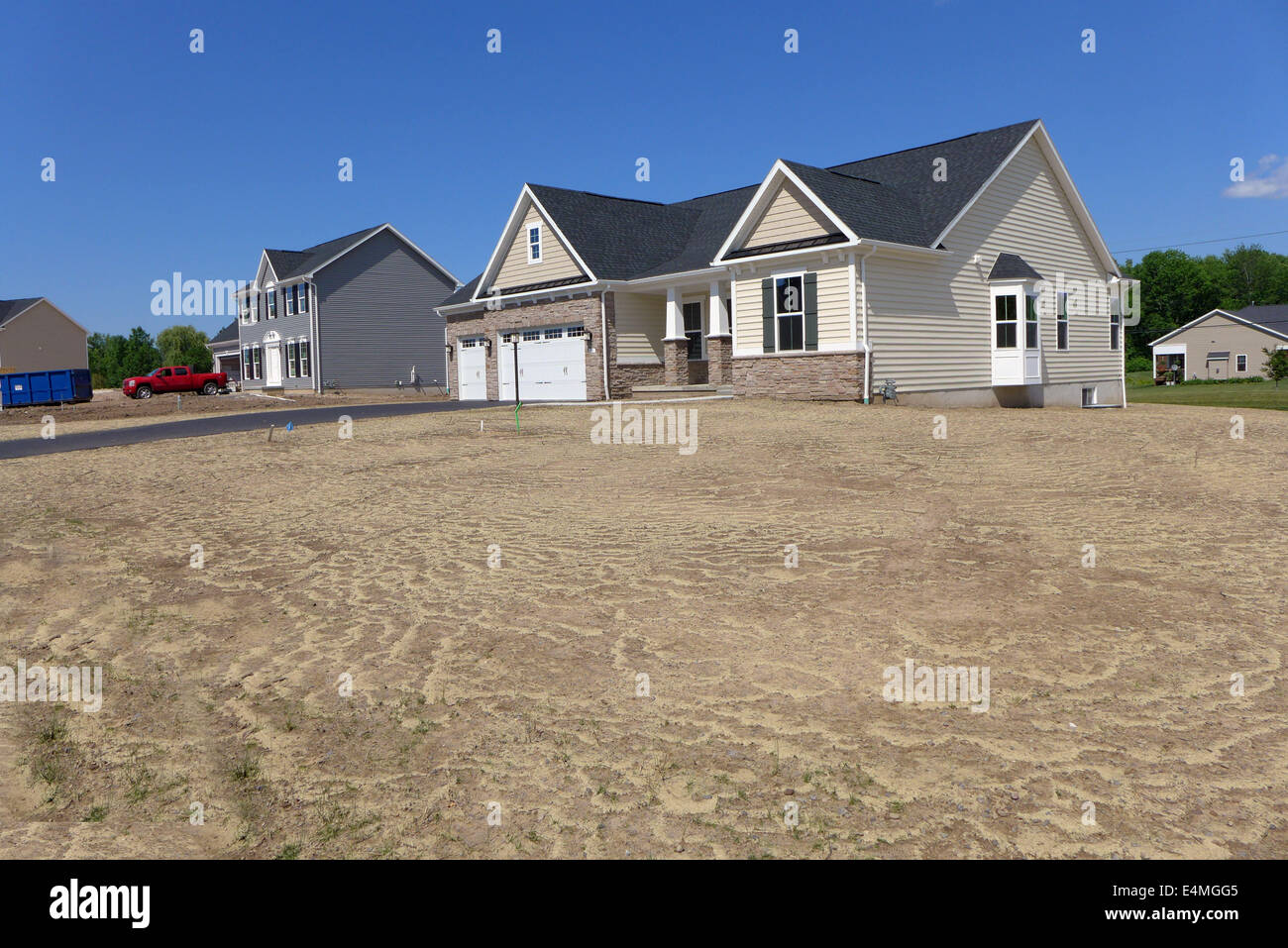 New suburban housing development, Penfield NY USA Stock Photo Alamy