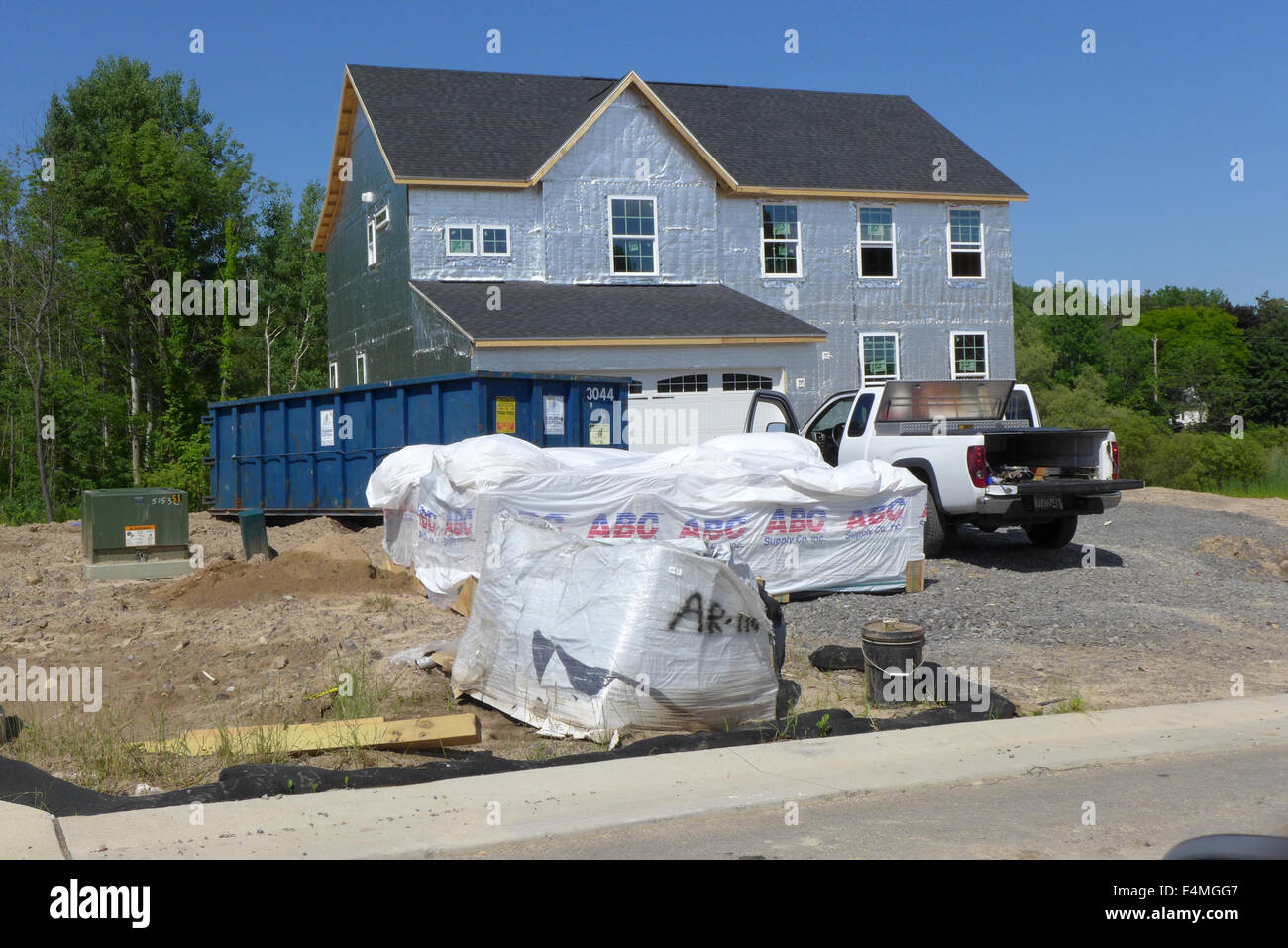 New suburban housing development, Penfield NY USA Stock Photo Alamy