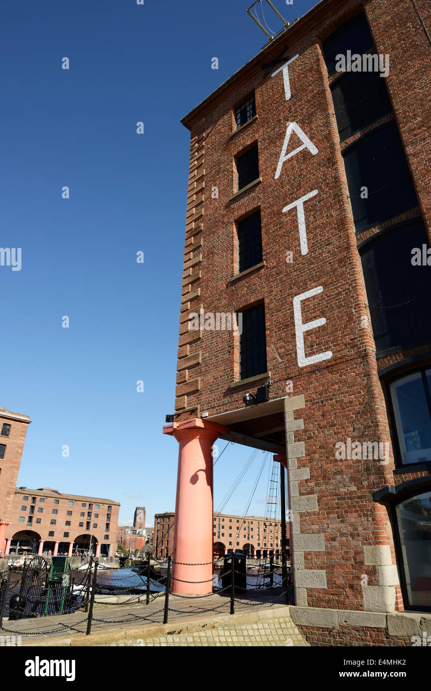 The Tate Liverpool art gallery building at the Albert Dock Liverpool UK