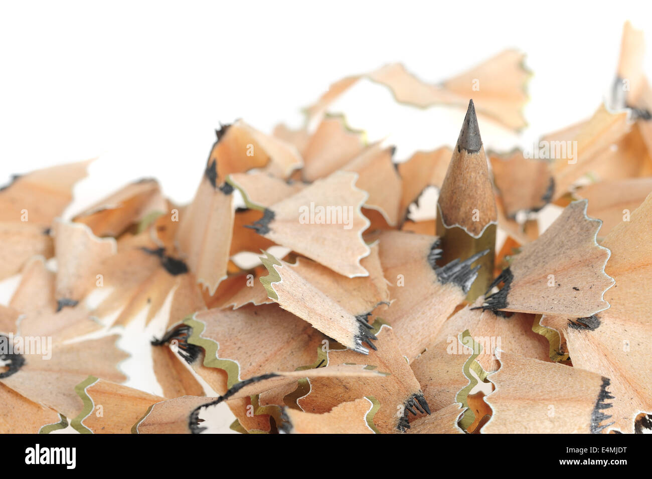 Pencil in an environment shavings Stock Photo Alamy