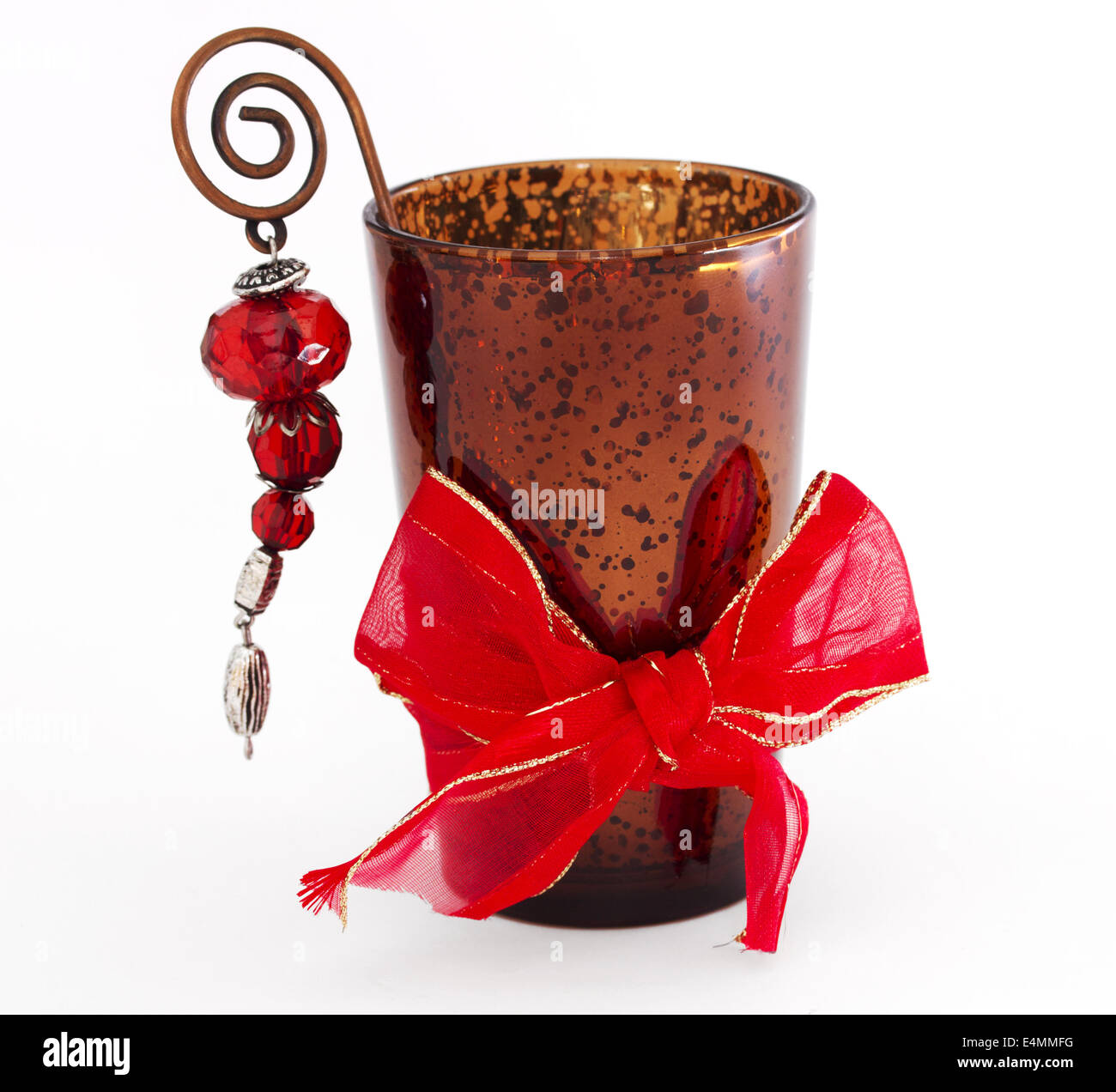 Candle inside a glass Stock Photo Alamy