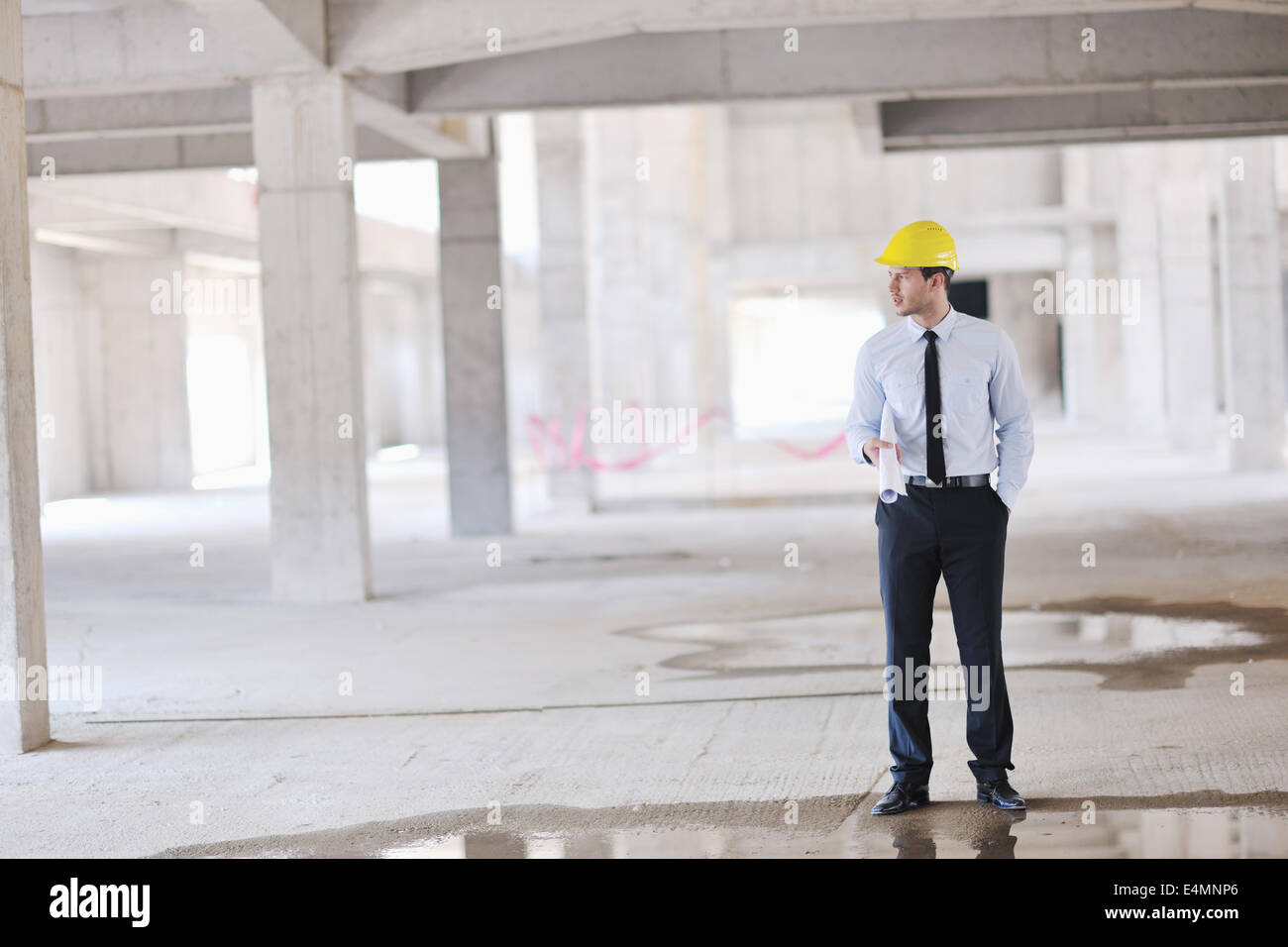 architect on construction site Stock Photo - Alamy