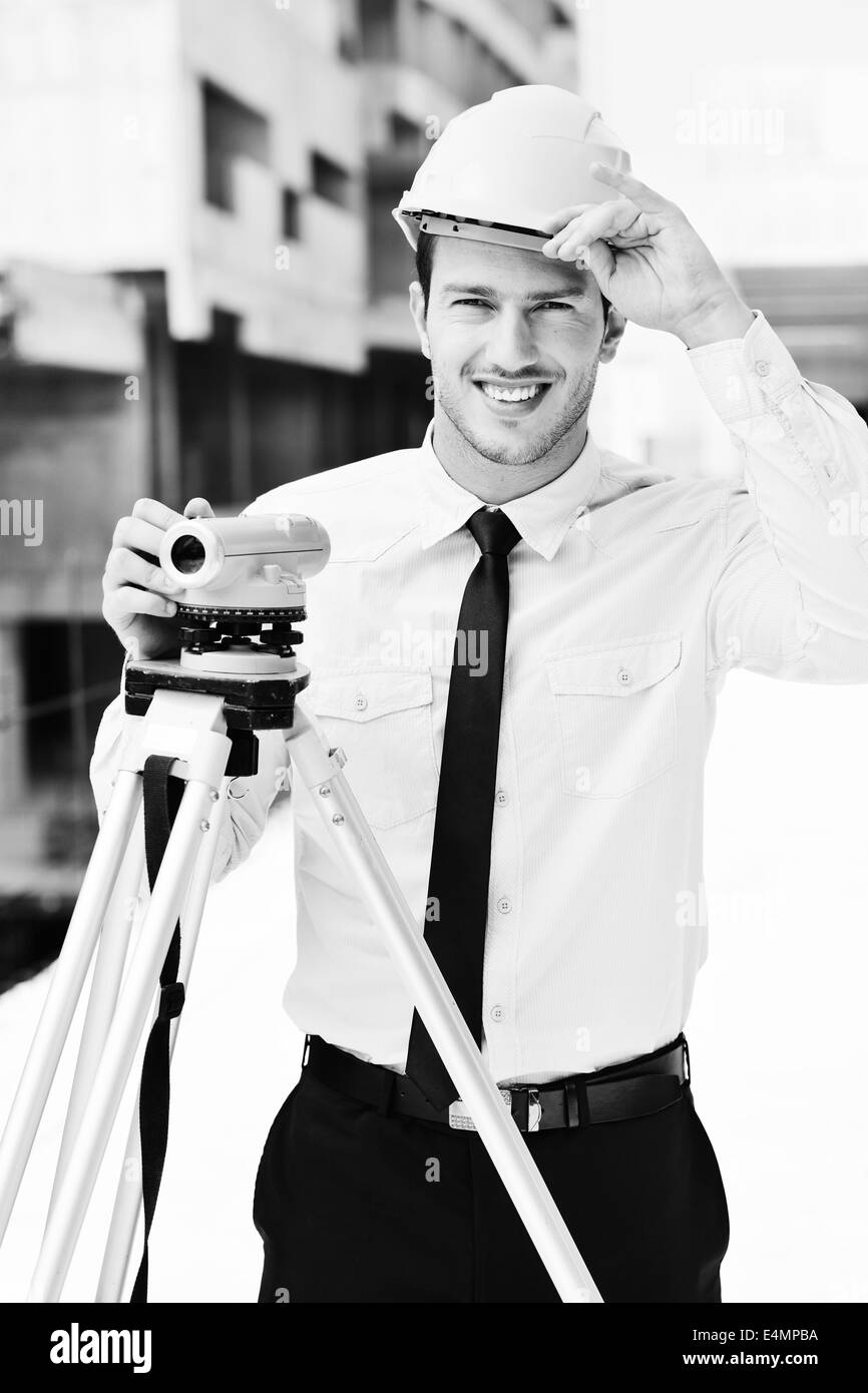 architect on construction site Stock Photo Alamy
