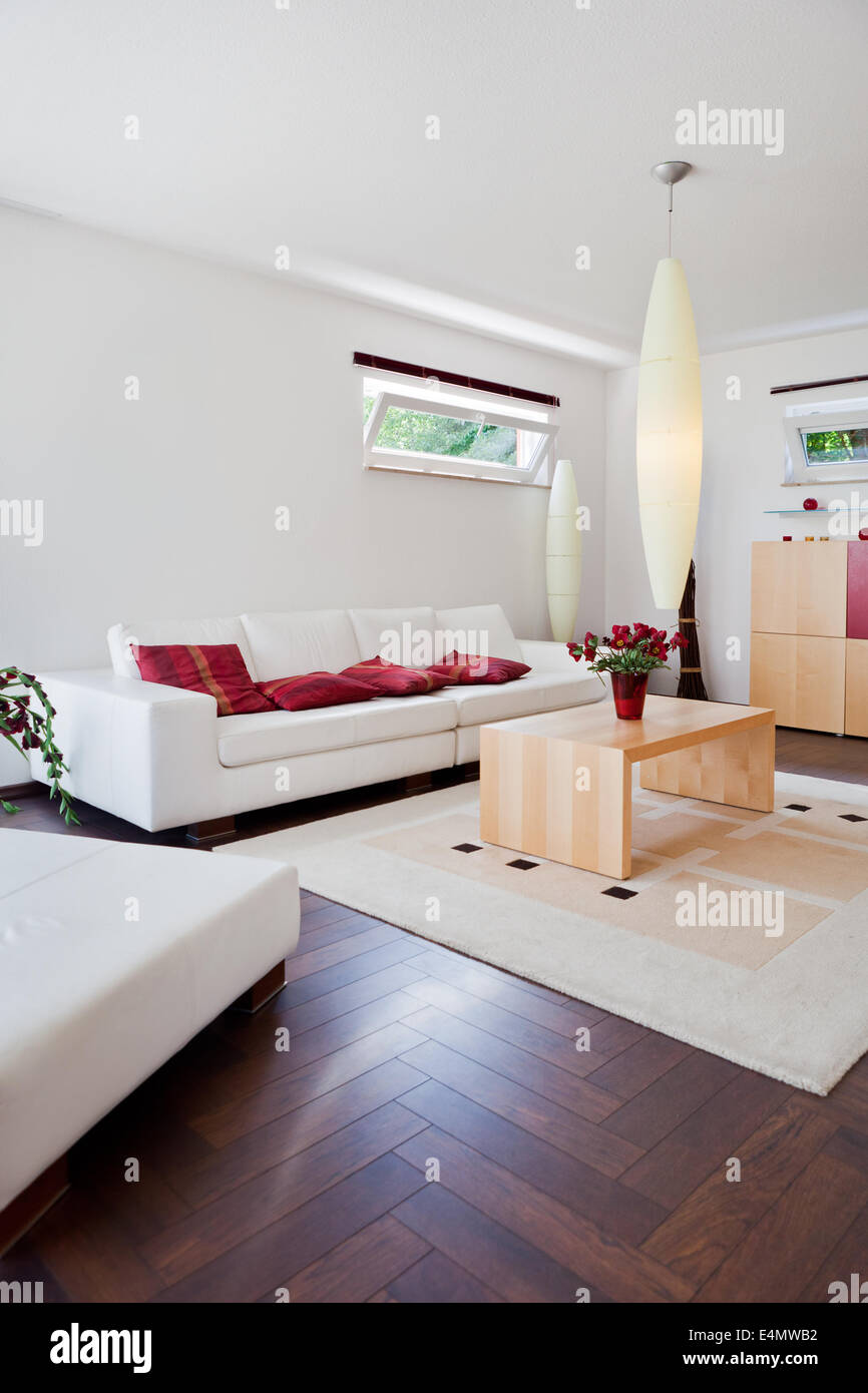 Modern house, livingroom Stock Photo Alamy