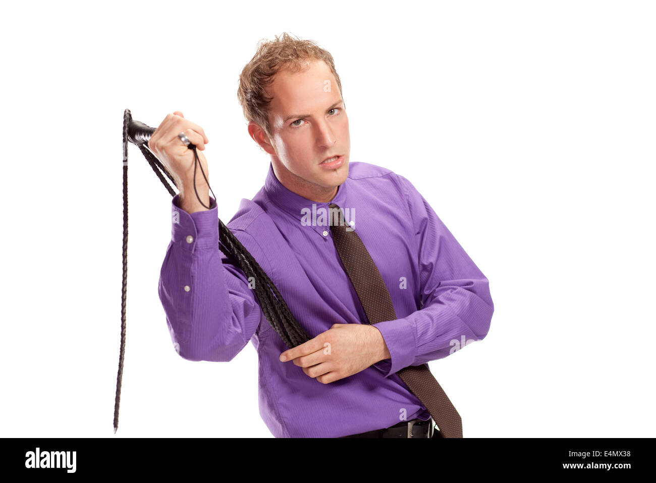 man with a black lash Stock Photo