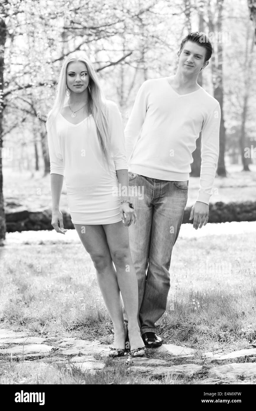 romantic couple in love outdoor Stock Photo - Alamy