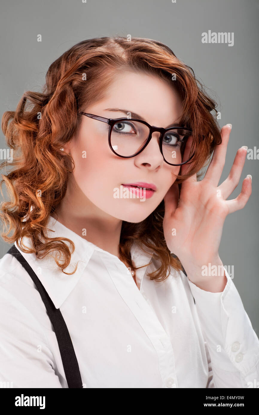 Portrait of a pretty young woman Stock Photo - Alamy