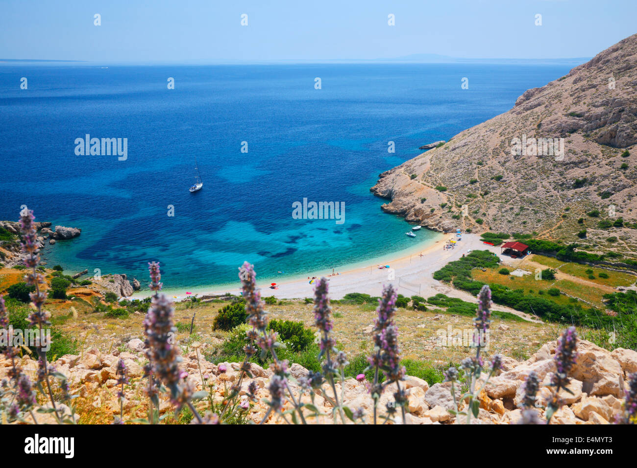 Stara Baska (Old Baska) island Krk, Croatia Stock Photo