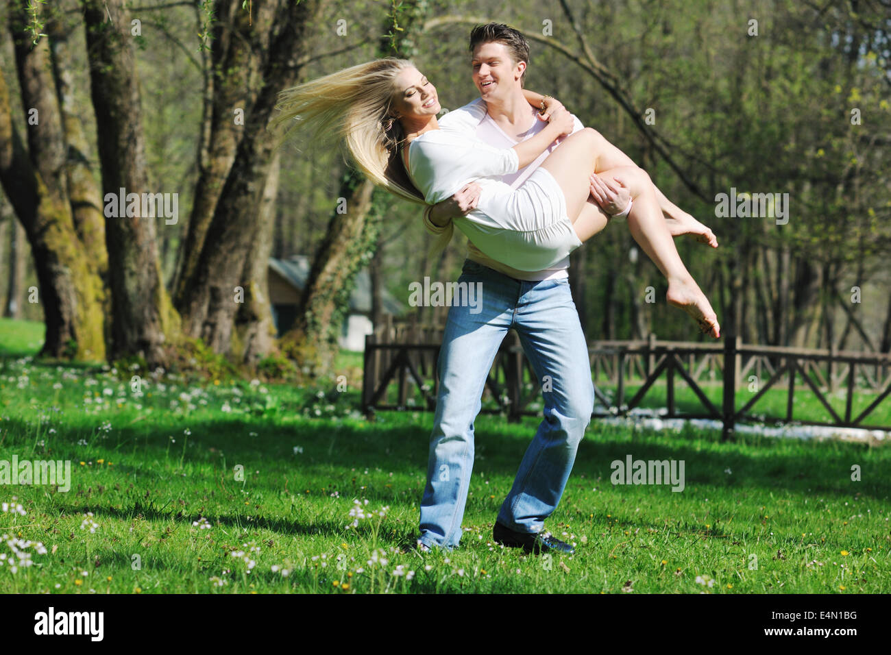 romantic couple in love outdoor Stock Photo - Alamy