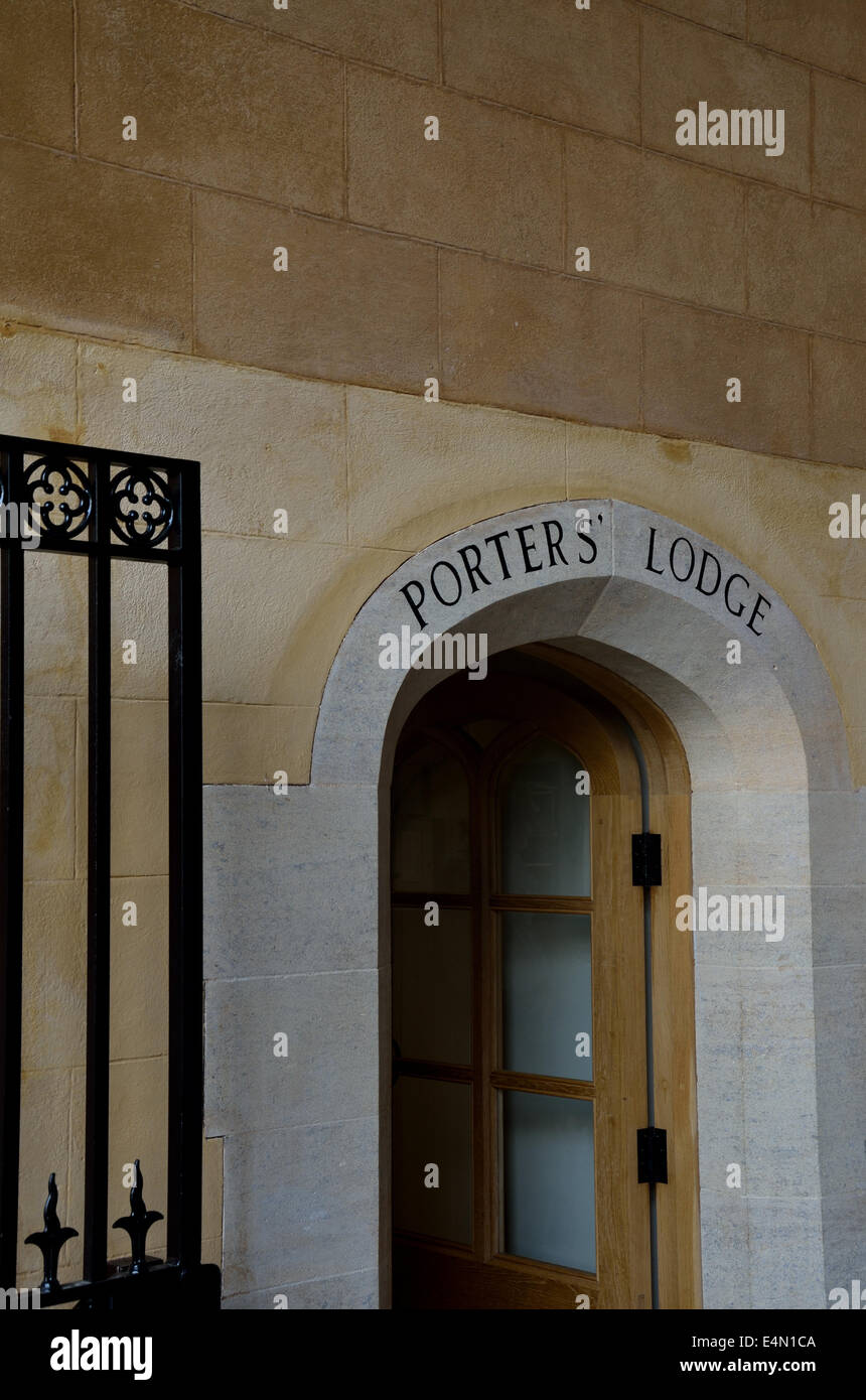 Entrance to porters lodge Stock Photo