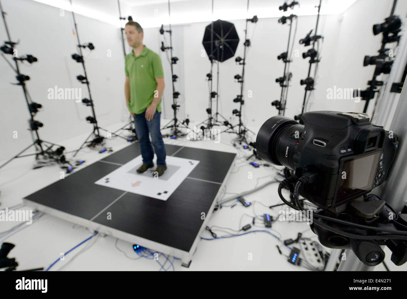 The largest 3D scanner in Europe is designed to scan objects, people or  animals and it is composed of 115 sensors with a total resolution of over  one gigapixel. The price of