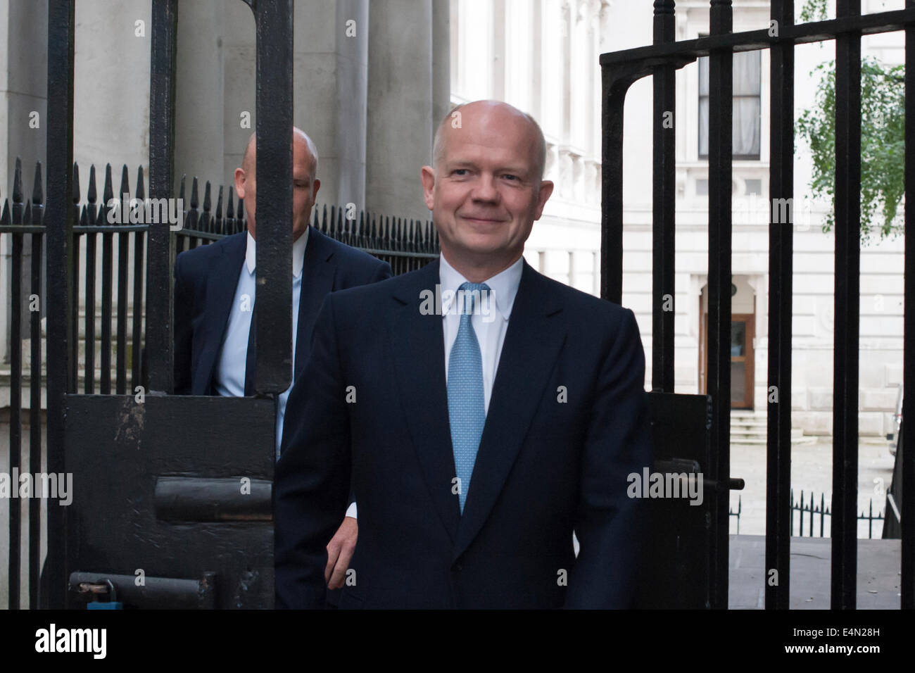 Downing Street, London, UK. 15th July 2014. Reshuffled Cabinet arrive at Downing Street in London for their weekly meeting. Pictured: William Hague MP. Credit:  Lee Thomas/Alamy Live News Stock Photo