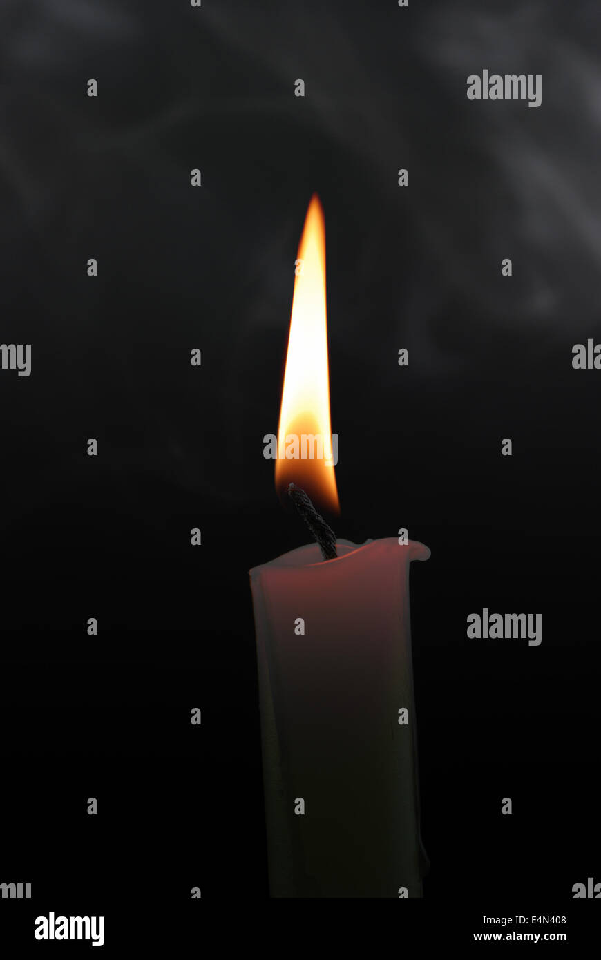candle with smoke Stock Photo Alamy