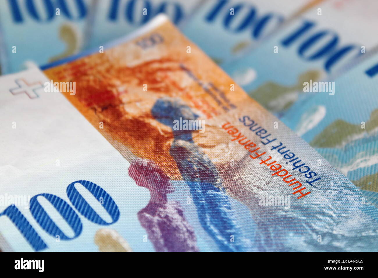 One hundred swiss francs Stock Photo Alamy