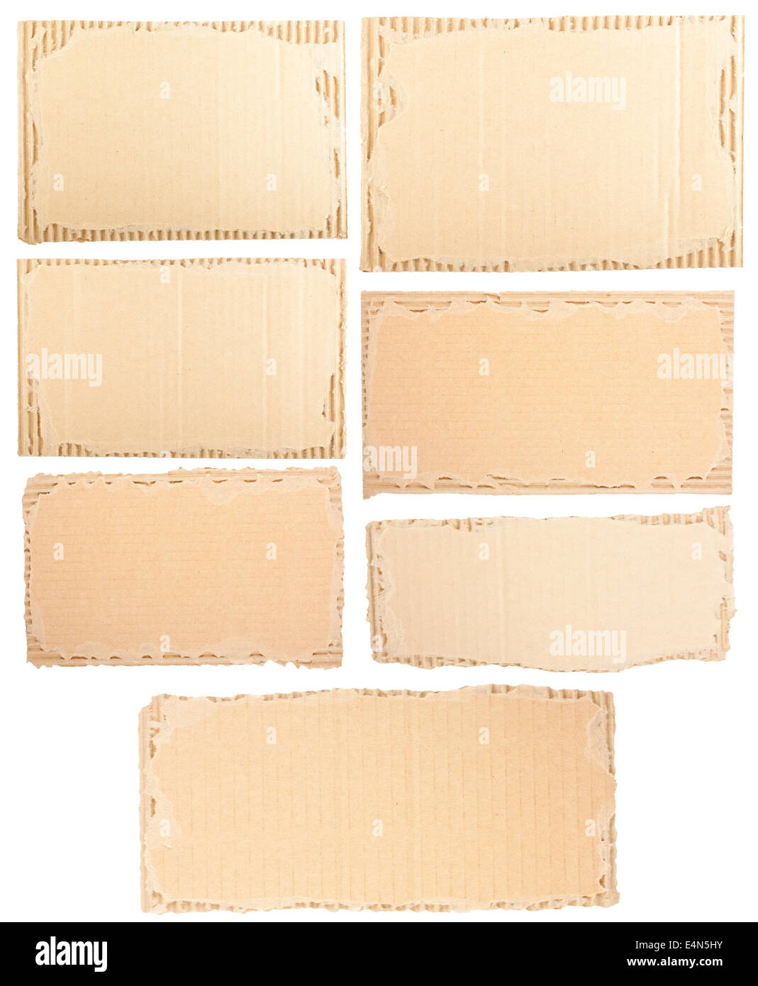 Collection of a cardboard pieces Stock Photo Alamy